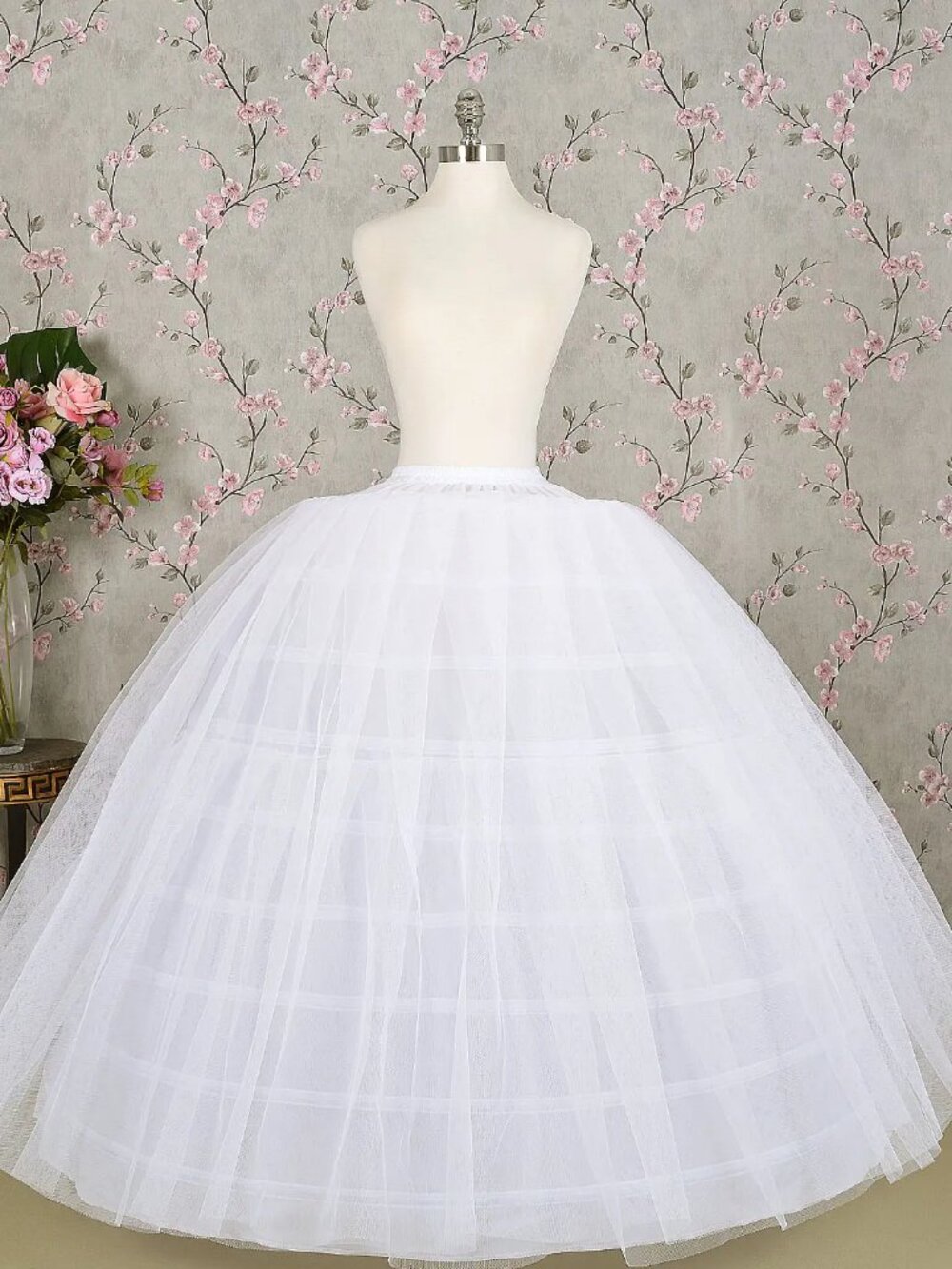 NEW WHITE Tulle Evening Gown Floor Length Formal Elegant Stunning GL9009